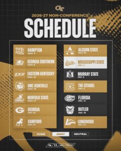Georgia Tech Basketball Non-Conference Schedule